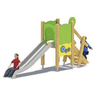 Chủ đề rừng HDPE Đường trượt dành cho trẻ em Thiết bị sân chơi trong nhà / ngoài trời bằng gỗ